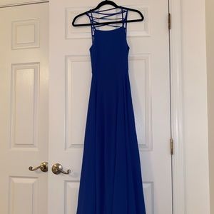 Lulus strappy royal blue formal dress